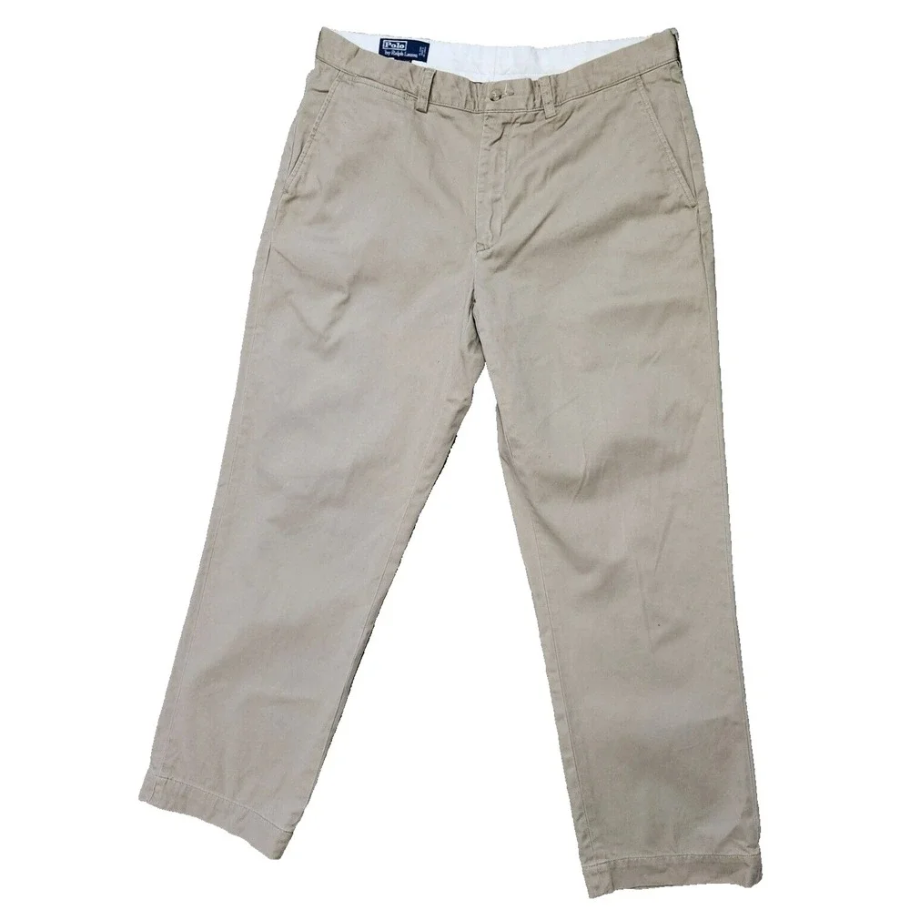 Polo Ralph Lauren Preston Pants Men's 36x32 Beige Straight Leg Chinos